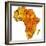 Zimbabwe on Actual Map of Africa-michal812-Framed Premium Giclee Print