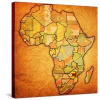 Zimbabwe on Actual Map of Africa-michal812-Stretched Canvas