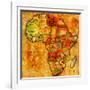 Zimbabwe On Actual Map Of Africa-michal812-Framed Art Print