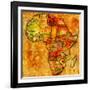 Zimbabwe On Actual Map Of Africa-michal812-Framed Art Print