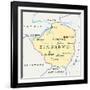 Zimbabwe Political Map-Peter Hermes Furian-Framed Art Print