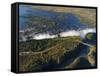 Zimbabwe, Victoria Falls, an Aerial View from Above the Falls-Nick Ledger-Framed Stretched Canvas