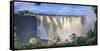 Zimbabwe, Victoria Falls, Victoria Falls National Park during rainy season (UNESCO Site)-Michele Falzone-Framed Stretched Canvas