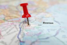 Boston Map-zimmytws-Photographic Print