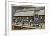 Zinc Manufacturing. Reducing Ore into Ingots-null-Framed Giclee Print