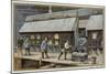Zinc Manufacturing. Reducing Ore into Ingots-null-Mounted Giclee Print