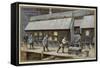 Zinc Manufacturing. Reducing Ore into Ingots-null-Framed Stretched Canvas