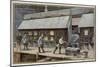 Zinc Manufacturing. Reducing Ore into Ingots-null-Mounted Giclee Print