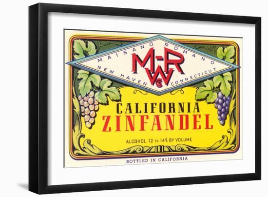 Zinfandel Wine Label-null-Framed Art Print