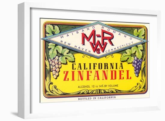 Zinfandel Wine Label-null-Framed Art Print