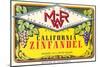Zinfandel Wine Label-null-Mounted Art Print