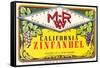 Zinfandel Wine Label-null-Framed Stretched Canvas