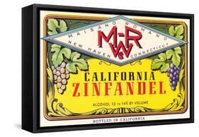 Zinfandel Wine Label-null-Framed Stretched Canvas