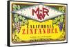 Zinfandel Wine Label-null-Framed Stretched Canvas
