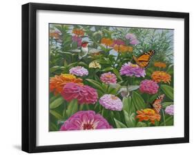 Zinnia Bouquet-Fred Szatkowski-Framed Art Print