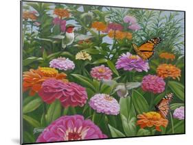 Zinnia Bouquet-Fred Szatkowski-Mounted Art Print