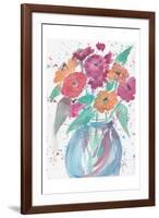 Zinnia Bouquet-Beverly Dyer-Framed Art Print