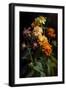 Zinnia Bouquet-Vivienne Dupont-Framed Art Print