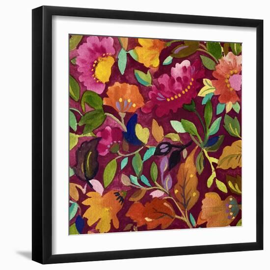 Zinnia Meadow-Kim Parker-Framed Giclee Print