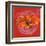 Zinnia Orange sur Pos Rose-Valerie Roy-Framed Art Print