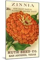 Zinnia Seed Packet-null-Mounted Art Print