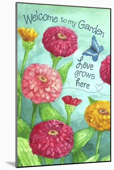 Zinnia Welcome Love-Melinda Hipsher-Mounted Giclee Print