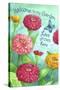 Zinnia Welcome Love-Melinda Hipsher-Stretched Canvas