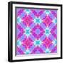 Zinnia with Orchid and Colorful Pop Floral Ornaments, Symmetric Floral Montage, Layer Work-Alaya Gadeh-Framed Photographic Print