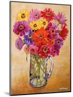 Zinnias, 2010-Joan Thewsey-Mounted Giclee Print