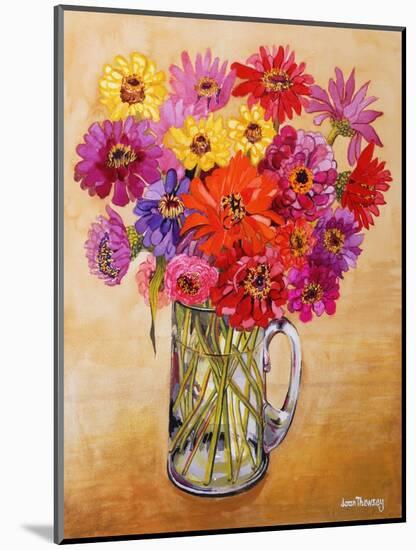 Zinnias, 2010-Joan Thewsey-Mounted Giclee Print