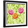 Zinnias I-Patty Young-Framed Art Print