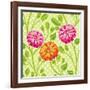 Zinnias I-Patty Young-Framed Art Print