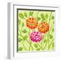 Zinnias II-Patty Young-Framed Art Print