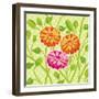 Zinnias II-Patty Young-Framed Art Print