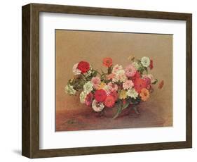 Zinnias in a Glass Bowl, 1886-Henri Fantin-Latour-Framed Giclee Print