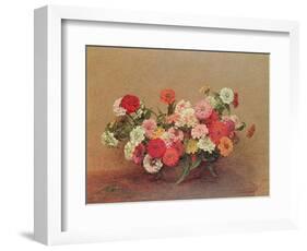 Zinnias in a Glass Bowl, 1886-Henri Fantin-Latour-Framed Giclee Print