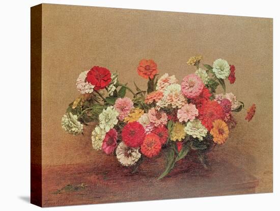 Zinnias in a Glass Bowl, 1886-Henri Fantin-Latour-Stretched Canvas