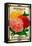 Zinnias Seed Packet-Lantern Press-Framed Stretched Canvas