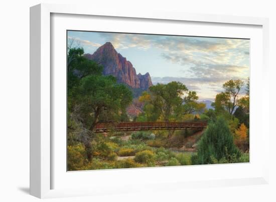 Zion Canyon Bridge-Vincent James-Framed Photographic Print