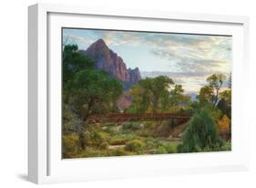 Zion Canyon Bridge-Vincent James-Framed Photographic Print