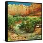 "Zion Canyon," July 9, 1960-John Clymer-Framed Stretched Canvas