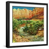 "Zion Canyon," July 9, 1960-John Clymer-Framed Giclee Print