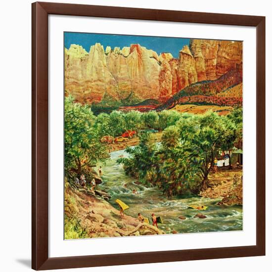 "Zion Canyon," July 9, 1960-John Clymer-Framed Giclee Print