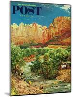 "Zion Canyon," Saturday Evening Post Cover, July 9, 1960-John Clymer-Mounted Giclee Print