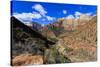 Zion Canyon View from Zion Park Boulevard-Eleanor-Stretched Canvas