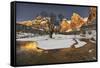 Zion in winter.-John Ford-Framed Stretched Canvas