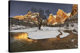 Zion in winter.-John Ford-Stretched Canvas