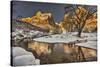 Zion in winter.-John Ford-Stretched Canvas