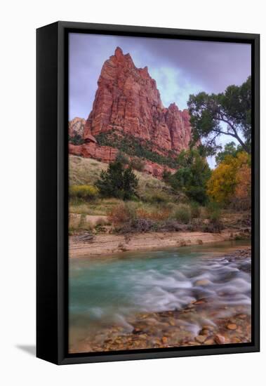 Zion Morning Riverside-Vincent James-Framed Stretched Canvas