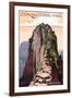 Zion National Park - Angels Landing and Condors-Lantern Press-Framed Art Print